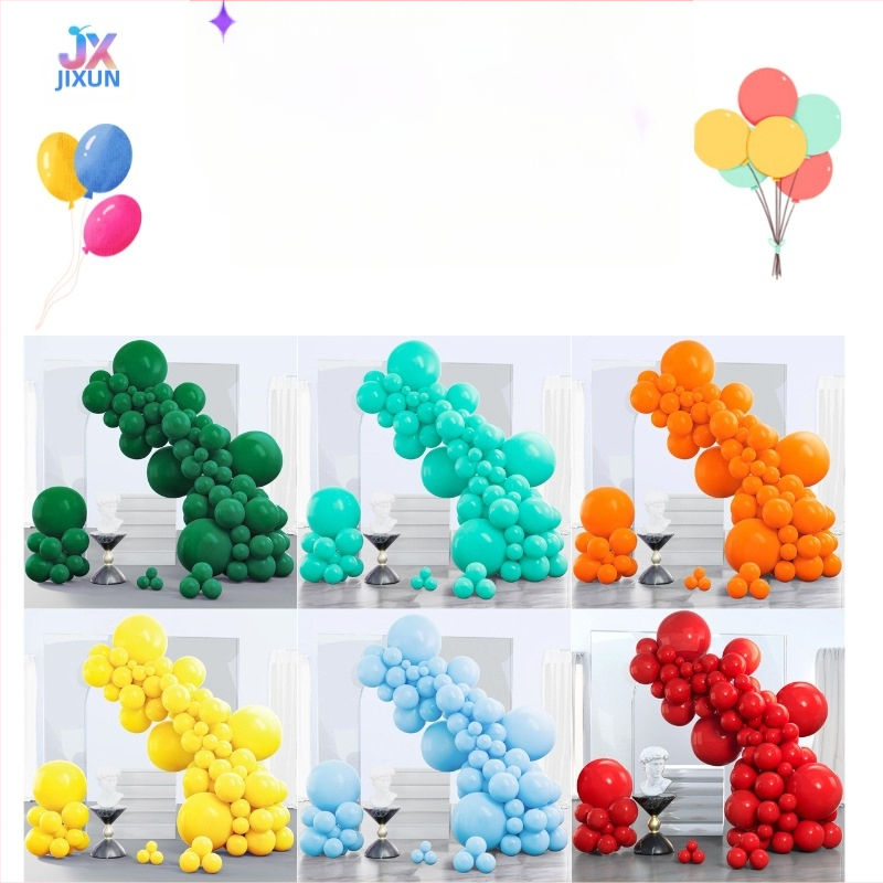 Lateks balionų girlianda, 70 vnt., apvalūs balionai vestuvėms ir šventėms