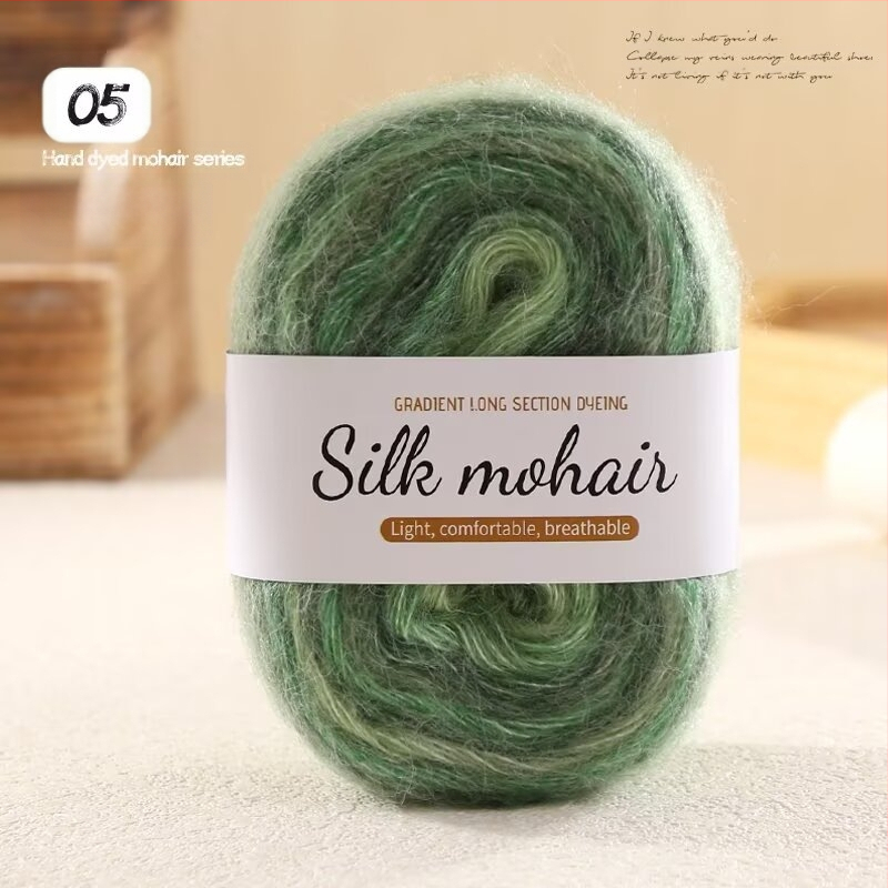 Νήμα Mohair gradient σε μπάλα, 50 g, κατάλληλο για χειροποίητο πλέξιμο πουλόβερ και φουλάρι