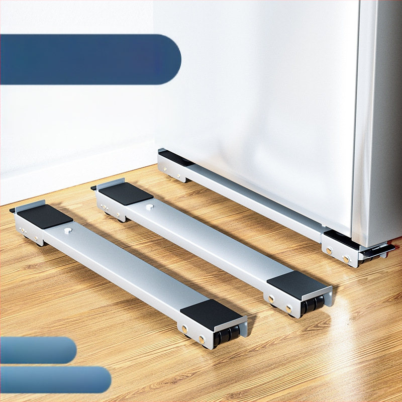 Skalbimo mašinos pagrindas su šoko atsparumu, aukščio reguliavimu ir judančiais universaliais ratais