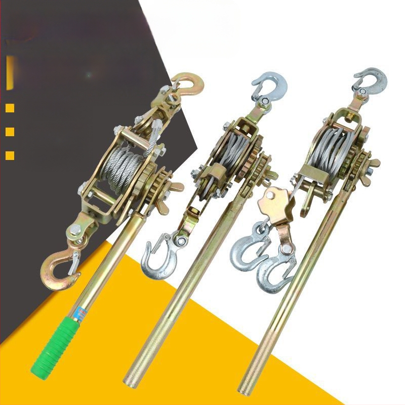 Японски стил ръчен натягач за стоманен трос, многофункционален с двойна кука за електротехници