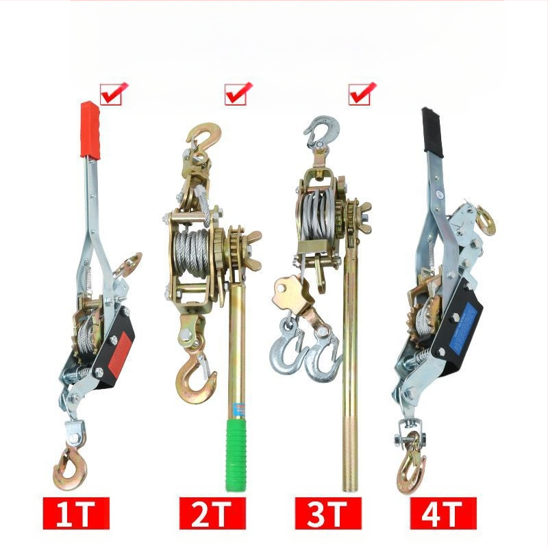 Японски стил ръчен натягач за стоманен трос, многофункционален с двойна кука за електротехници