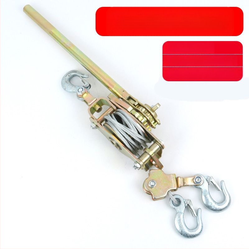 Японски стил ръчен натягач за стоманен трос, многофункционален с двойна кука за електротехници