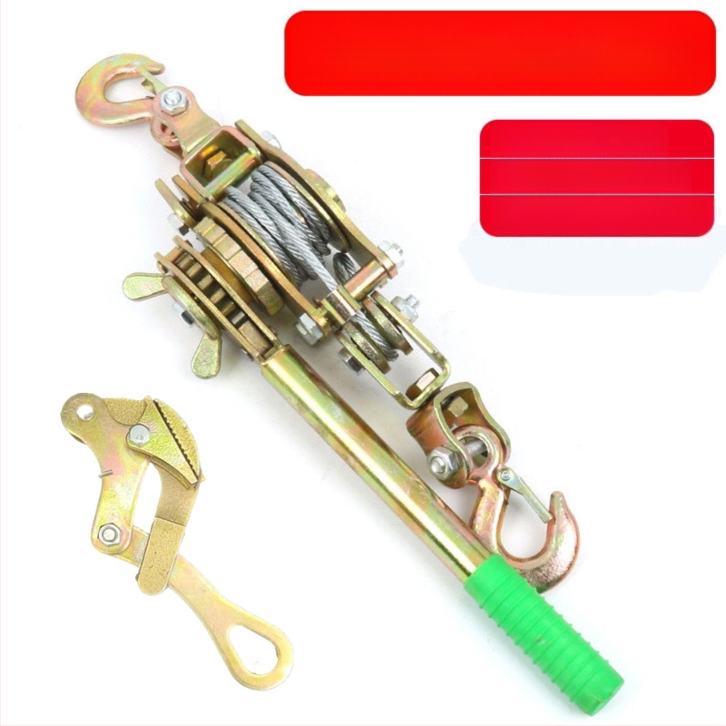 Японски стил ръчен натягач за стоманен трос, многофункционален с двойна кука за електротехници