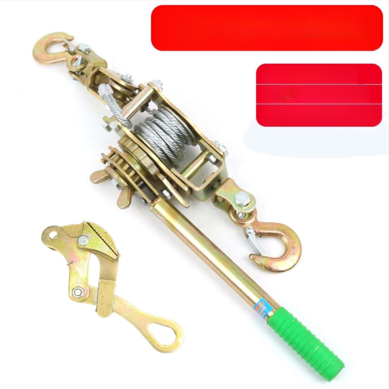 Японски стил ръчен натягач за стоманен трос, многофункционален с двойна кука за електротехници