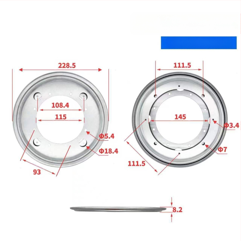 Üreges forgó bemutató bázis bútorokhoz (székek, asztalok, vitrinek és könyvespolcok) – anyag: A3 acéllemez; gyártási eljárás: fémstancolás; stílus: modern minimál