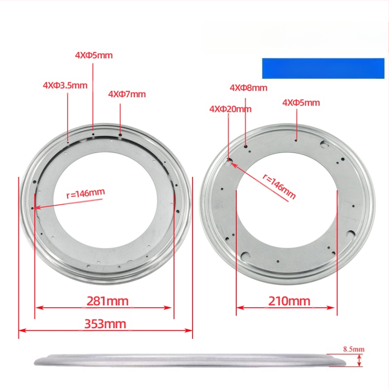 Üreges forgó bemutató bázis bútorokhoz (székek, asztalok, vitrinek és könyvespolcok) – anyag: A3 acéllemez; gyártási eljárás: fémstancolás; stílus: modern minimál