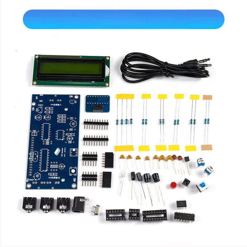 Core Storm CW Morse koda dekodētājs — detaļu komplekts lodēšanas praksei uz PCB plateēm