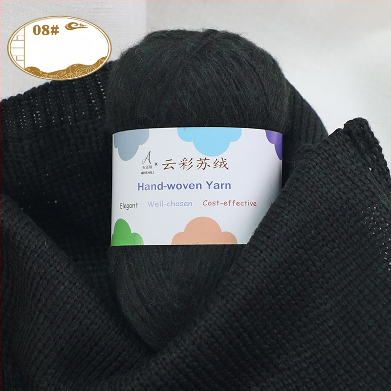 Rankomis megztų šalikų ir megztinio siūlai, vilnos-pamuko mišinys, vilnonė pynė, grupiniai siūlai, prekės ženklas Comfortable