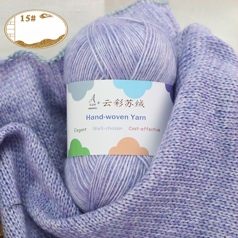 Rankomis megztų šalikų ir megztinio siūlai, vilnos-pamuko mišinys, vilnonė pynė, grupiniai siūlai, prekės ženklas Comfortable