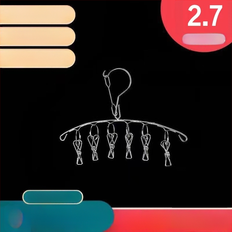 Nerūdijančio plieno kojinių džiovyklė, fiksuota, apvalios formos su klipų tipo laikikliais, modelis: Nerūdijančio plieno kojinių džiovyklė