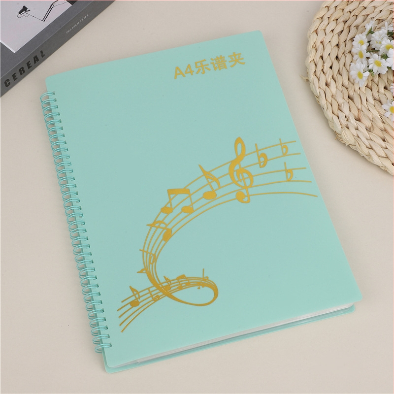 Пластмасова папка за нотни листове с клип, матова повърхност, персонализируема, 20 страници, дебелина 14C