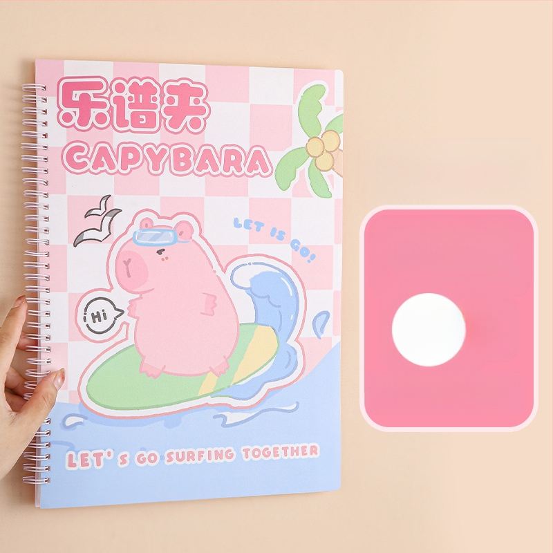 Пластмасова папка за нотни листове с клип, матова повърхност, персонализируема, 20 страници, дебелина 14C