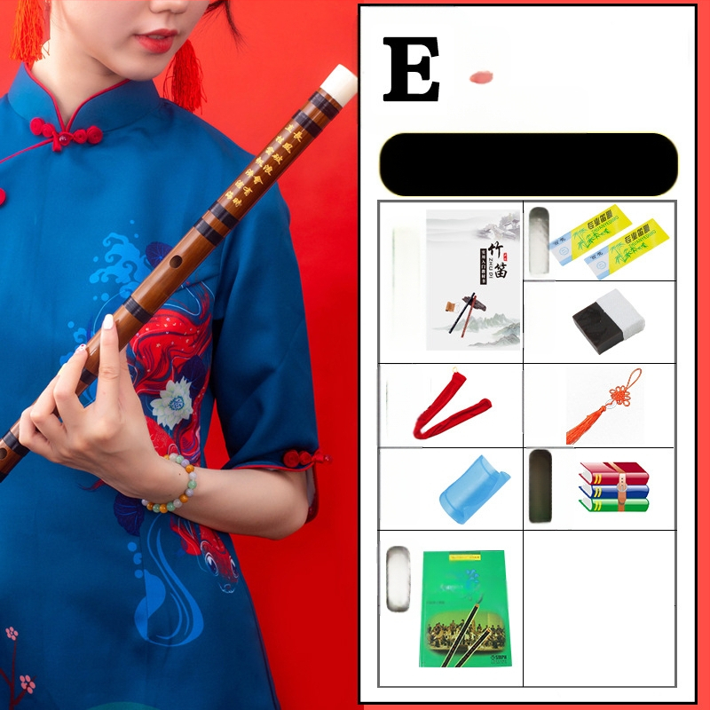 Flööt - antiikstiililine bambusflööt; ühe sektsiooni mudel; pakend flanellikast; päritolu Hunan Nanyue