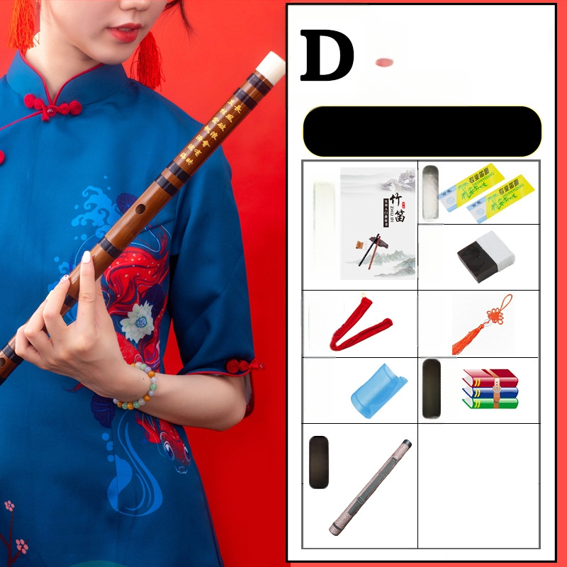 Flööt - antiikstiililine bambusflööt; ühe sektsiooni mudel; pakend flanellikast; päritolu Hunan Nanyue