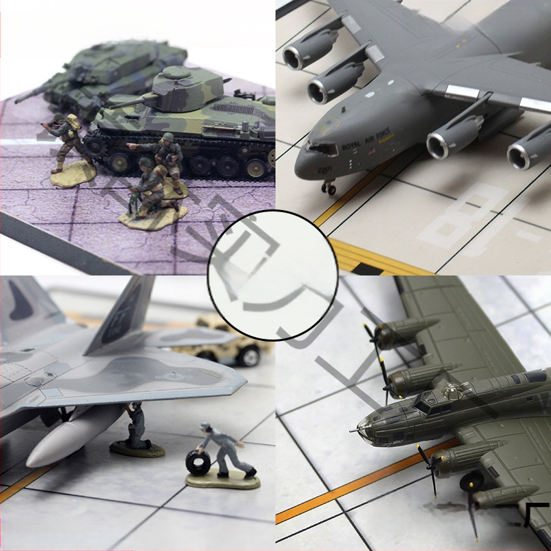 Μοντέλο διαδρομής αεροδρομίου 1:72 με σκηνή καταστρώματος πλοίου, μη ηλεκτρικό, μη συναρμολογούμενο, κατάλληλο для 14+ ετών