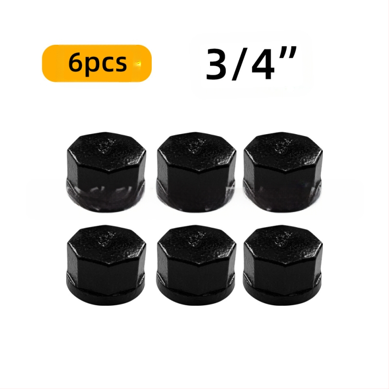 6 gab. cauruļu stiprinājumi plauktiem – dzelzs, ar vītni, retro rūpnieciskais stils, DIY mēbeļu dekors