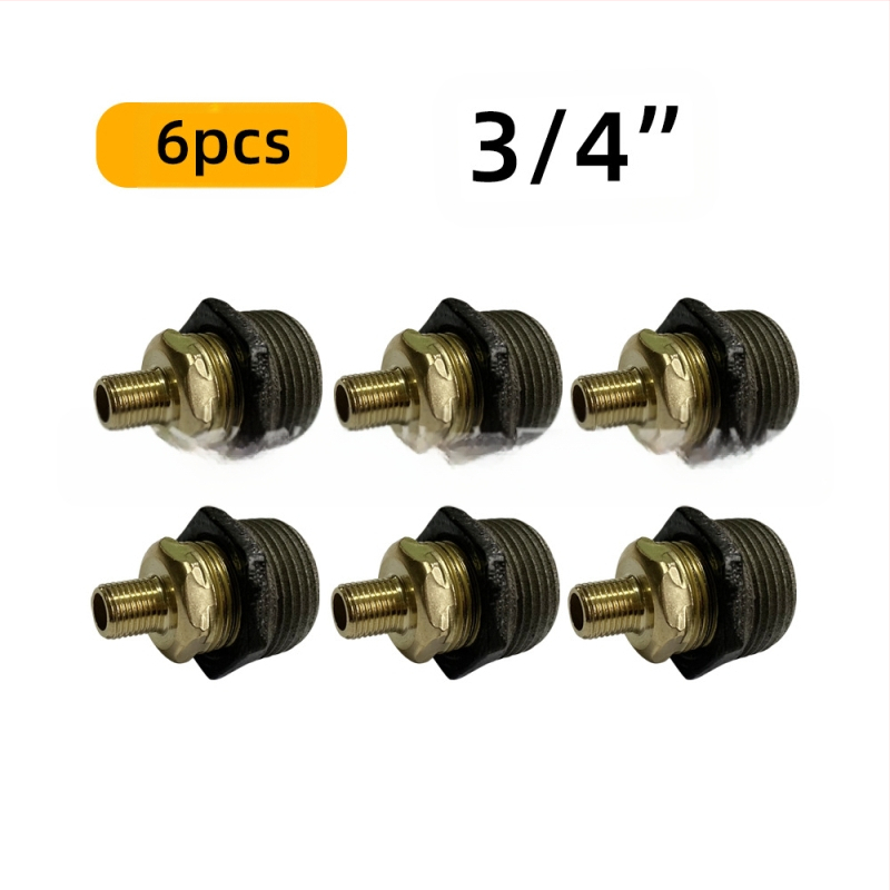 6 gab. cauruļu stiprinājumi plauktiem – dzelzs, ar vītni, retro rūpnieciskais stils, DIY mēbeļu dekors