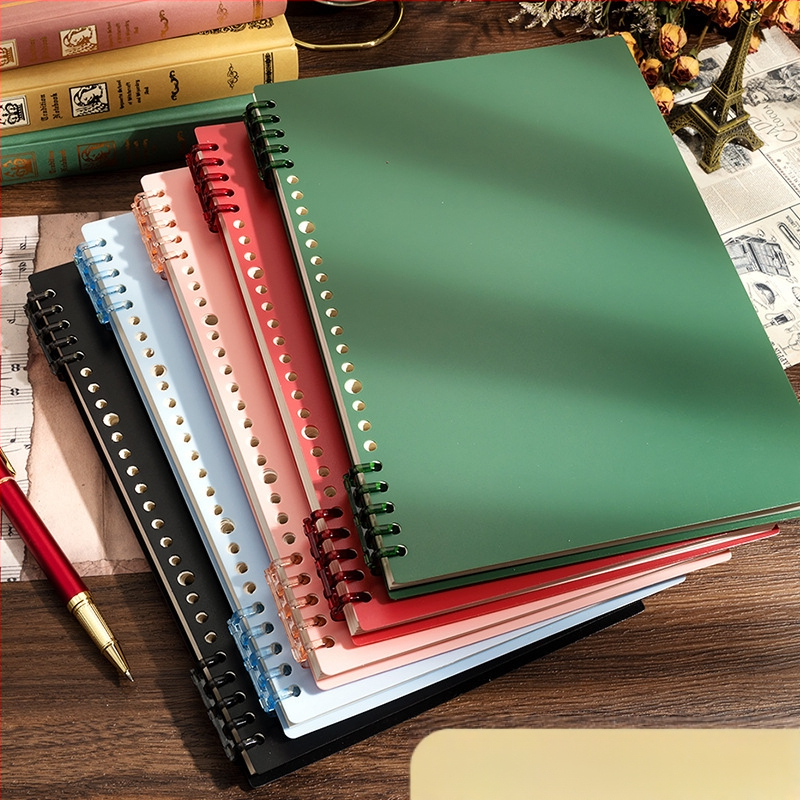 Sijin penkių linijų muzikos partitūrų knygelė su atsegamais lapais, modelis A5/B5, Lin Dao popierius, 60 lapų, 26 skylės