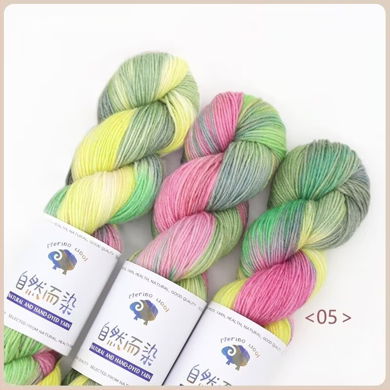 Dopamine rankų dažytos vilnos siūlai, 100 g, be pūlingumo, šilta, susukti siūlai, Good Color ženklas