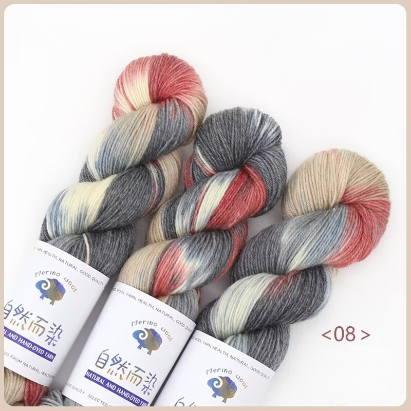 Dopamine rankų dažytos vilnos siūlai, 100 g, be pūlingumo, šilta, susukti siūlai, Good Color ženklas