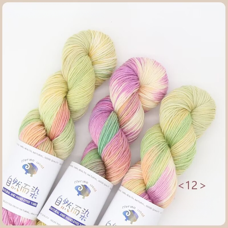 Dopamine rankų dažytos vilnos siūlai, 100 g, be pūlingumo, šilta, susukti siūlai, Good Color ženklas