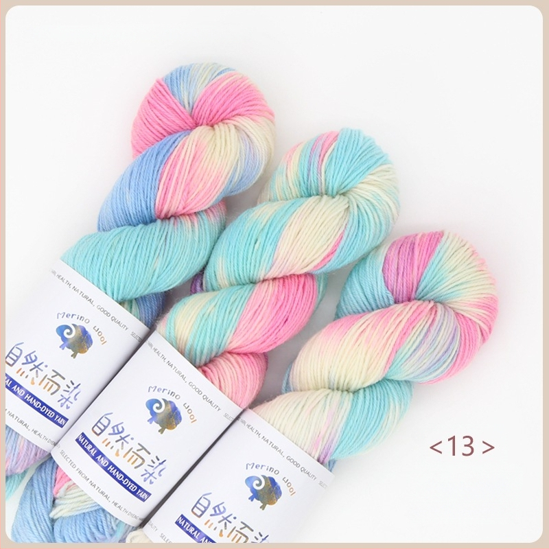 Dopamine rankų dažytos vilnos siūlai, 100 g, be pūlingumo, šilta, susukti siūlai, Good Color ženklas