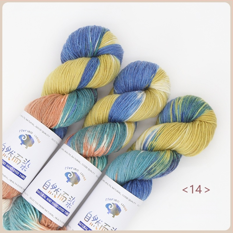 Dopamine rankų dažytos vilnos siūlai, 100 g, be pūlingumo, šilta, susukti siūlai, Good Color ženklas