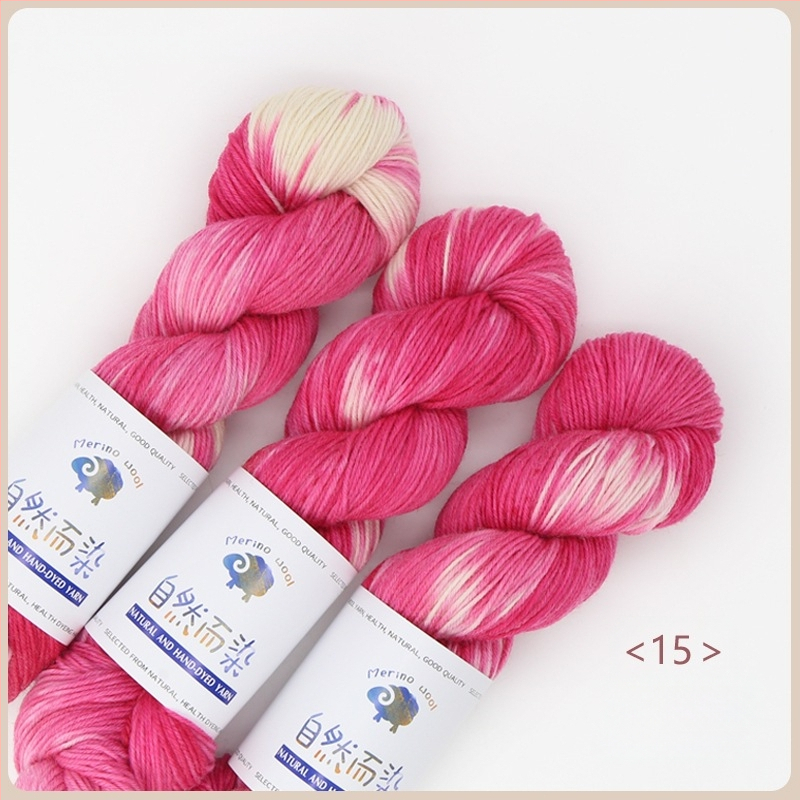 Dopamine rankų dažytos vilnos siūlai, 100 g, be pūlingumo, šilta, susukti siūlai, Good Color ženklas