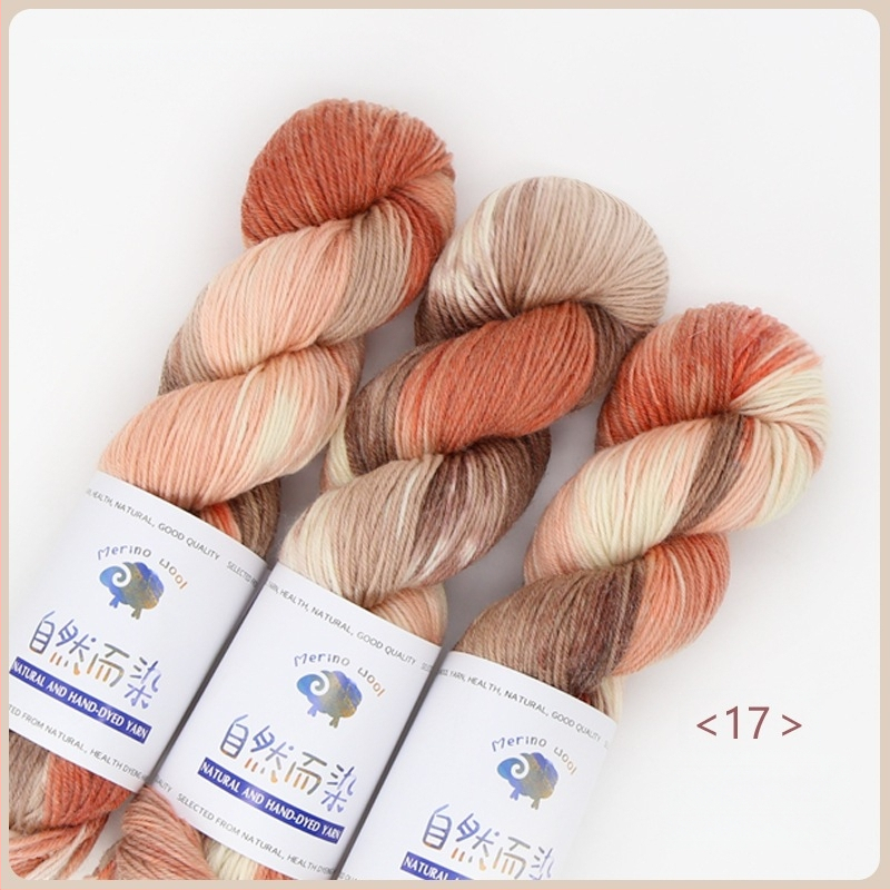 Dopamine rankų dažytos vilnos siūlai, 100 g, be pūlingumo, šilta, susukti siūlai, Good Color ženklas