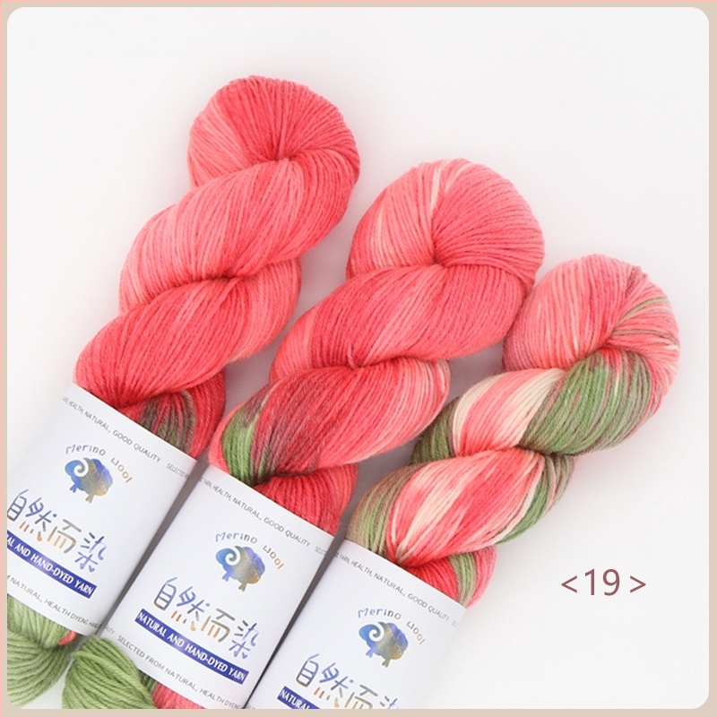 Dopamine rankų dažytos vilnos siūlai, 100 g, be pūlingumo, šilta, susukti siūlai, Good Color ženklas