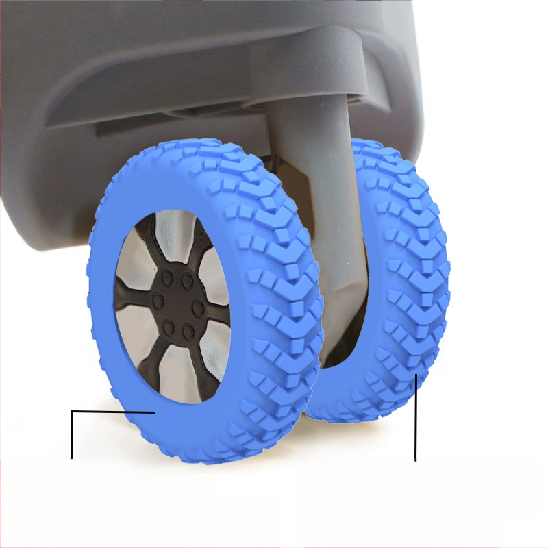 Silikono apsauginė gaubtelė lagaminų ratukui – universalus ratų dangtelis, atsparus dilimui