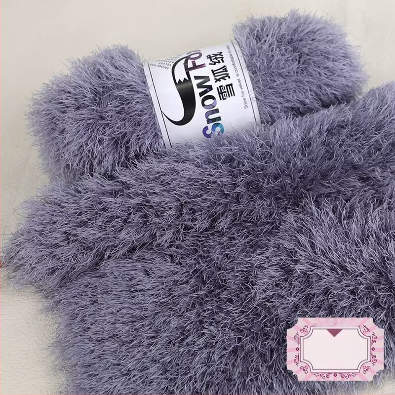 Šalikas Snow Fox velūro fleece, grupinės siūlų pynimo, mezgama, Yunzhen