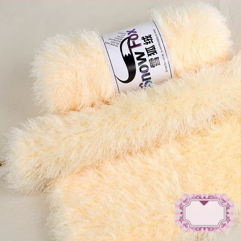 Šalikas Snow Fox velūro fleece, grupinės siūlų pynimo, mezgama, Yunzhen