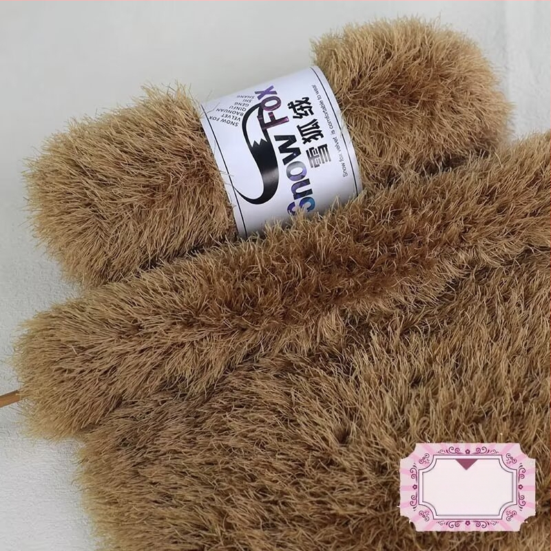 Šalikas Snow Fox velūro fleece, grupinės siūlų pynimo, mezgama, Yunzhen