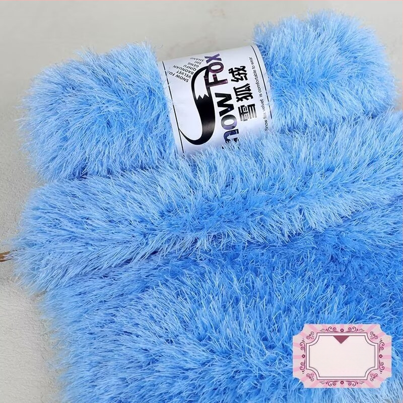 Šalikas Snow Fox velūro fleece, grupinės siūlų pynimo, mezgama, Yunzhen