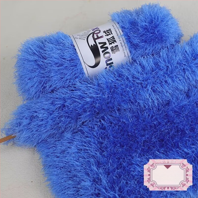 Šalikas Snow Fox velūro fleece, grupinės siūlų pynimo, mezgama, Yunzhen