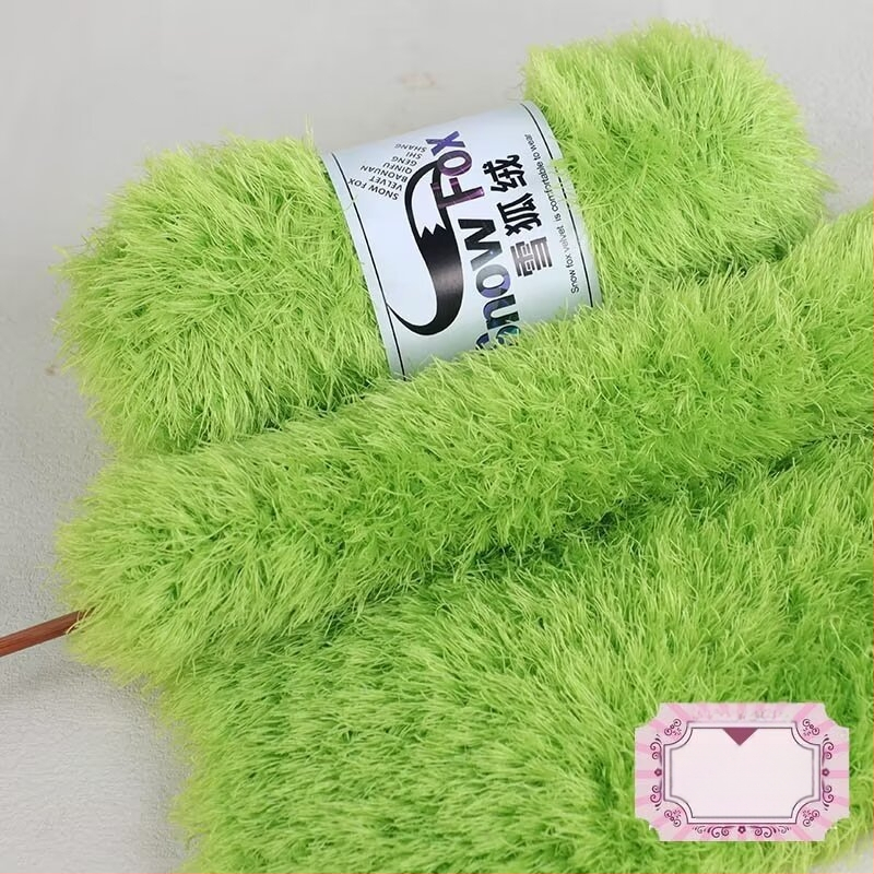 Šalikas Snow Fox velūro fleece, grupinės siūlų pynimo, mezgama, Yunzhen