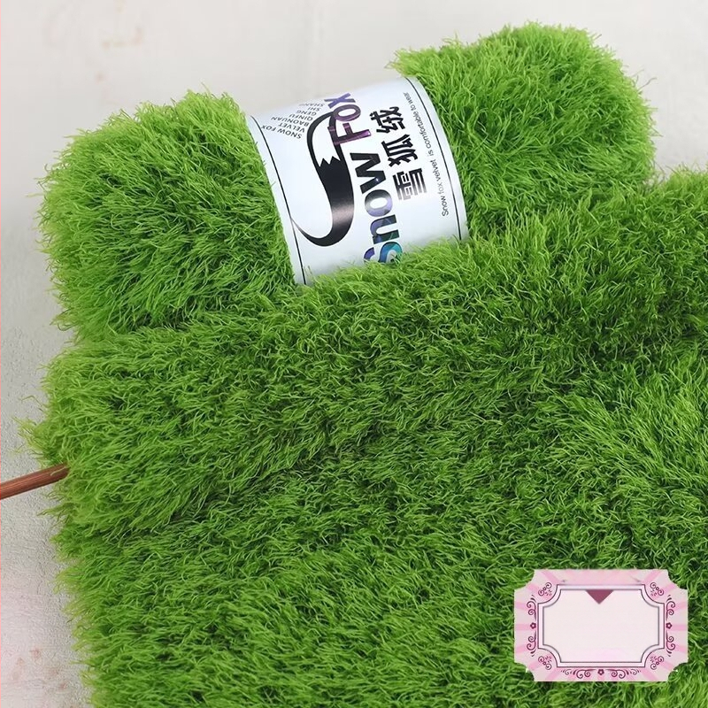 Šalikas Snow Fox velūro fleece, grupinės siūlų pynimo, mezgama, Yunzhen