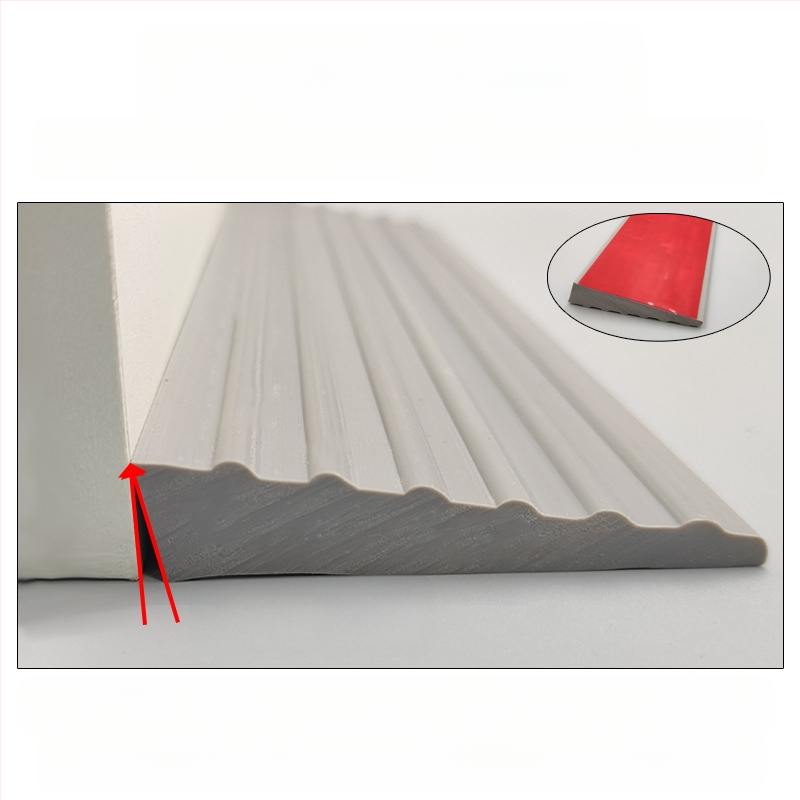 PVC мека самозалепваща наклонна подложка за робот-прахосмувачка, прагова лента за вътрешни врати, водоустойчива, против подхлъзване, износоустойчива, 25 мм дебелина