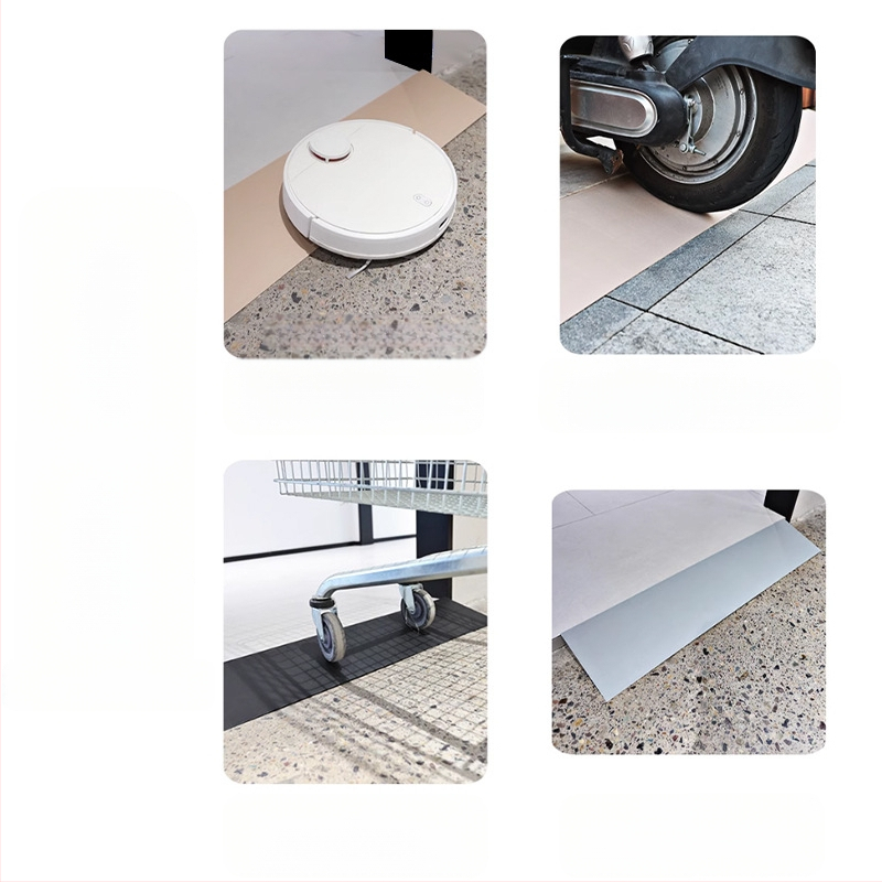 PVC мека самозалепваща наклонна подложка за робот-прахосмувачка, прагова лента за вътрешни врати, водоустойчива, против подхлъзване, износоустойчива, 25 мм дебелина