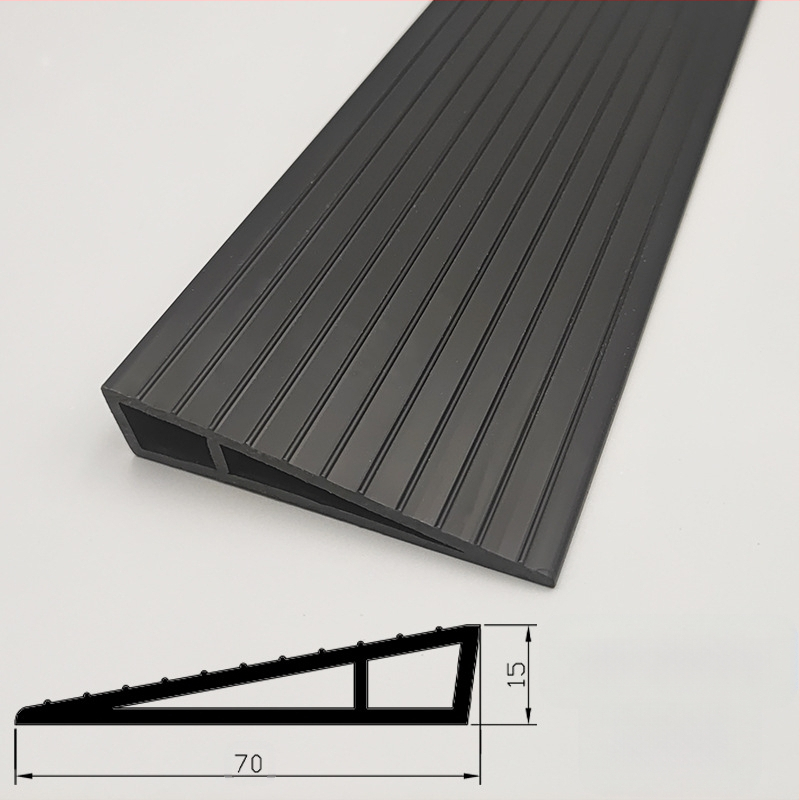 PVC мека самозалепваща наклонна подложка за робот-прахосмувачка, прагова лента за вътрешни врати, водоустойчива, против подхлъзване, износоустойчива, 25 мм дебелина