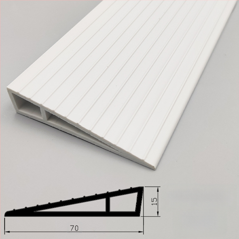 PVC мека самозалепваща наклонна подложка за робот-прахосмувачка, прагова лента за вътрешни врати, водоустойчива, против подхлъзване, износоустойчива, 25 мм дебелина