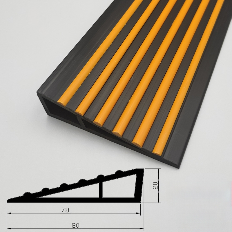 PVC мека самозалепваща наклонна подложка за робот-прахосмувачка, прагова лента за вътрешни врати, водоустойчива, против подхлъзване, износоустойчива, 25 мм дебелина