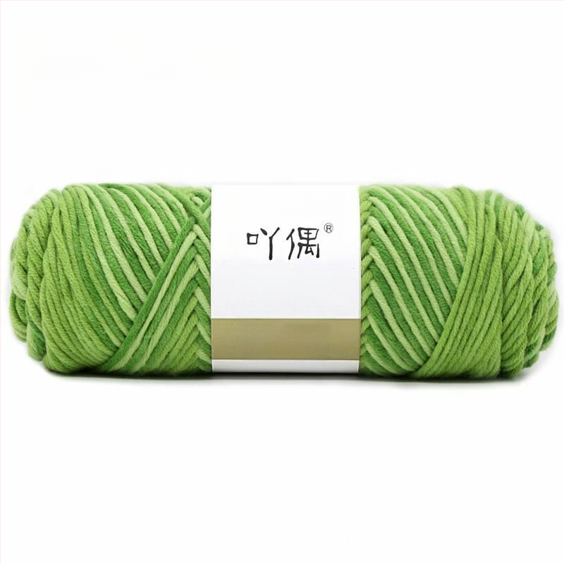 Fire de lână amestecată în skein cu gradient lapte-bumbac, inel de tors, pentru prosoape, tricotat, țesut și cusut