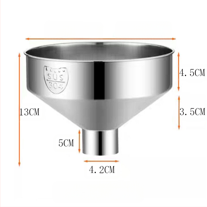 304 nerūdijančio plieno piltuvė virtuvės reikmėms – džemui, aliejui, vynui ir marinuotiems agurkams
