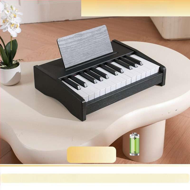 LECHEN преносимо дървено електронно клавирче за деца, модел 25 клавиша/37 клавиша