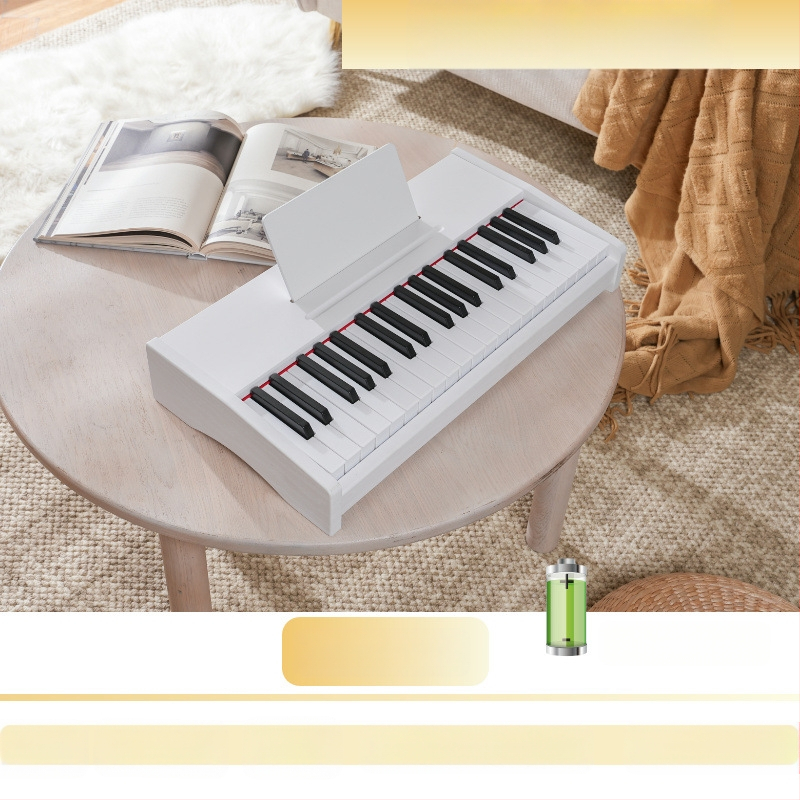 LECHEN преносимо дървено електронно клавирче за деца, модел 25 клавиша/37 клавиша