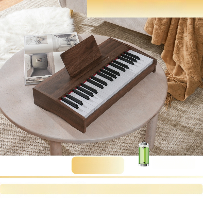 LECHEN преносимо дървено електронно клавирче за деца, модел 25 клавиша/37 клавиша