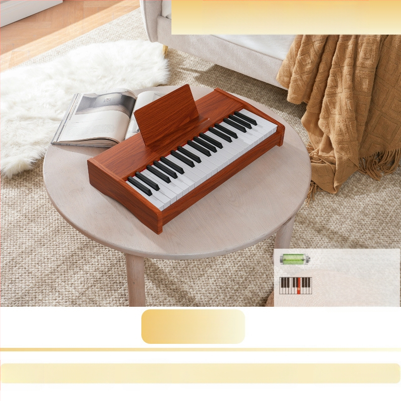 LECHEN преносимо дървено електронно клавирче за деца, модел 25 клавиша/37 клавиша