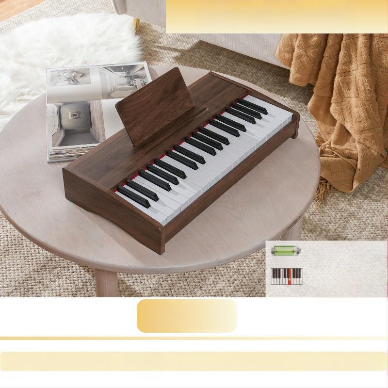 LECHEN преносимо дървено електронно клавирче за деца, модел 25 клавиша/37 клавиша